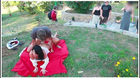 Public Sex On The Meadow With A Stranger! Ass And Pussy Creampie And Facial Cumshot