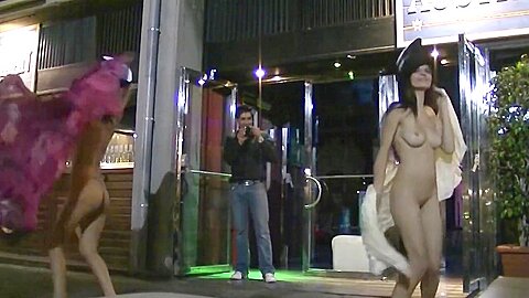 Agnes and Andrea goes complete naked in public nightclub and city streets