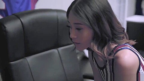 Asian teen 18+ Jasmine Grey brutally fucked by HUGE cock